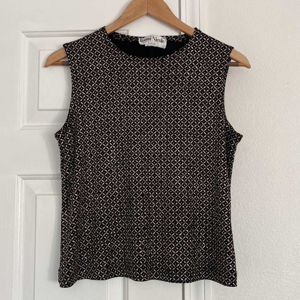 Ronni Nicole petite by Ouida vintage glitter top.